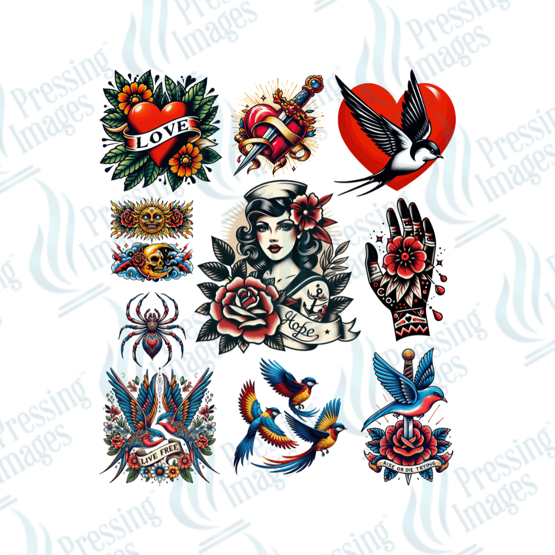 UVS 1870 Old school tattoo two - Pressing Images