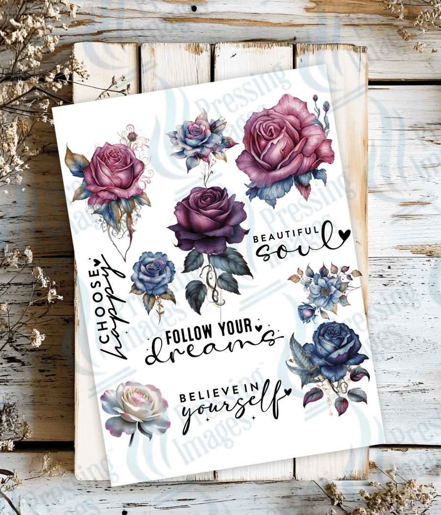 UVS 1872 Fantasy florals pinks - Pressing Images