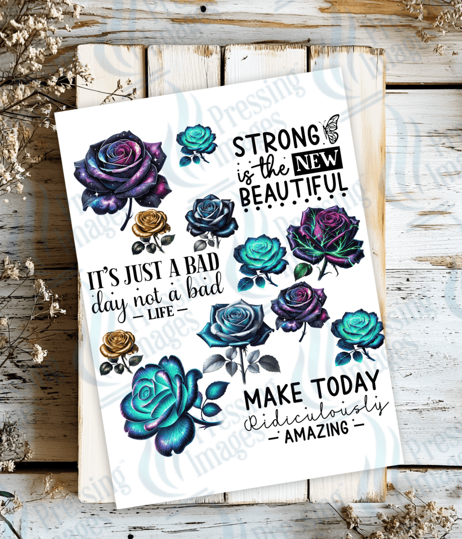 UVS 1873 Fantasy florals electric - Pressing Images