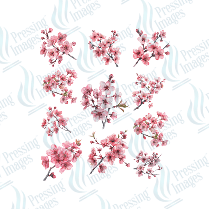 UVS 2028 Watercolour Cherry Blossoms - Pressing Images