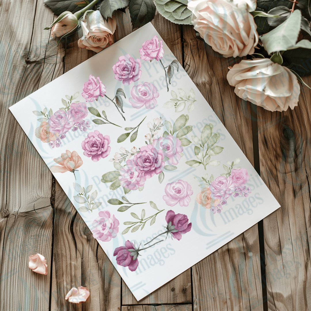 UVS 2029 Watercolour Roses - Pressing Images