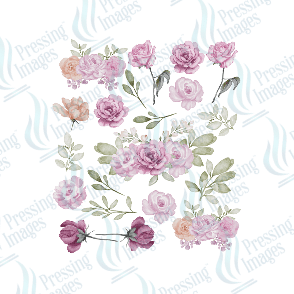 UVS 2029 Watercolour Roses - Pressing Images