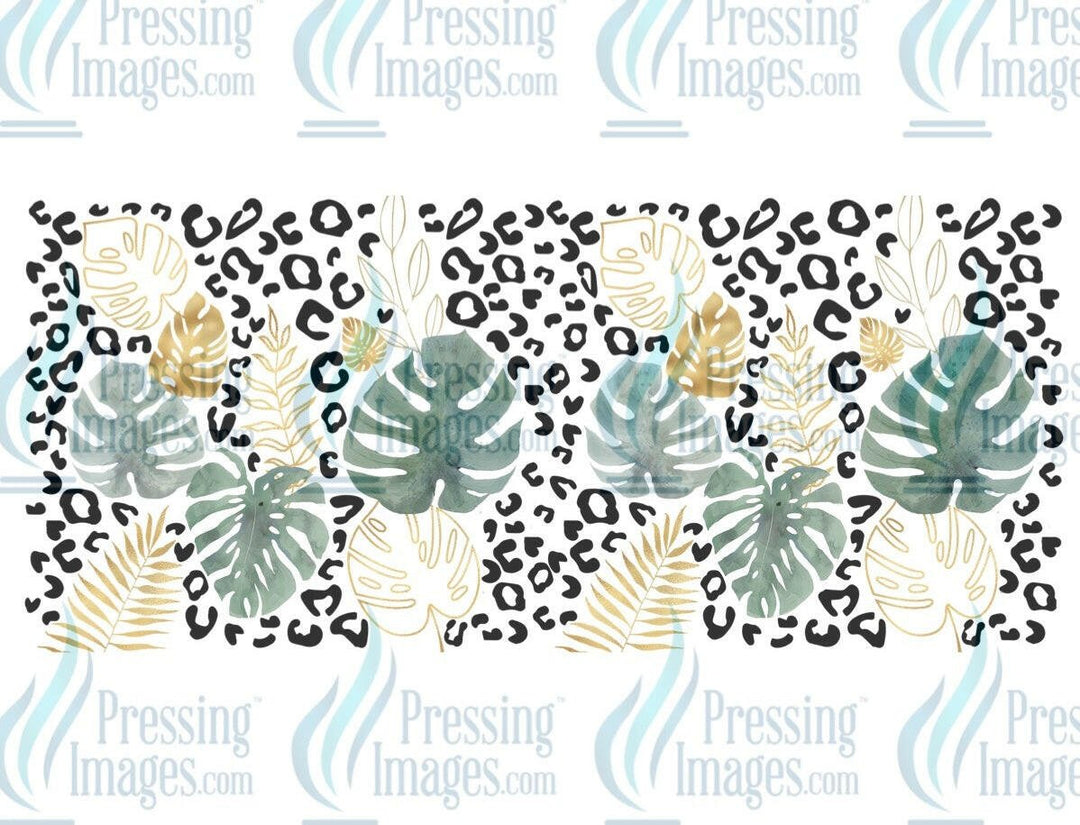 UVW 1135 Leopard and leaves - Pressing Images