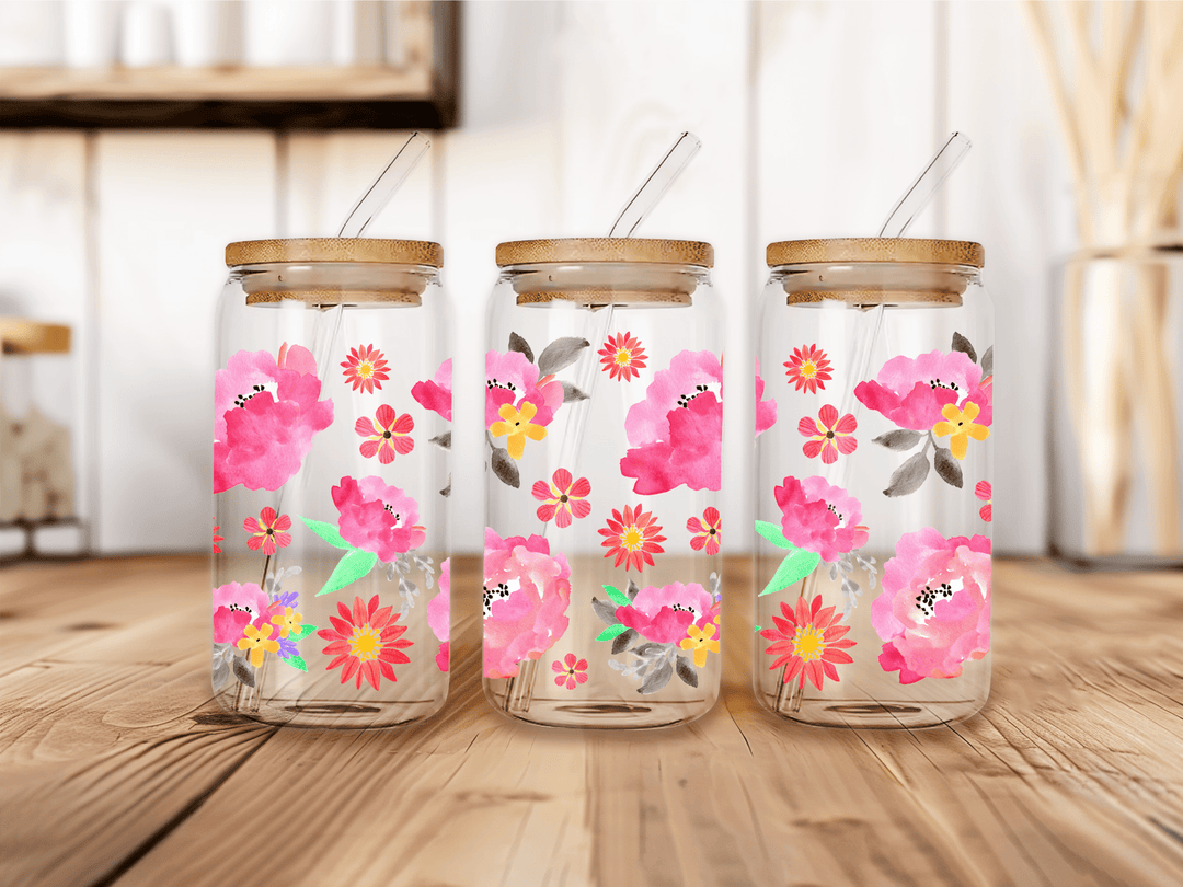 UVW 1139 Pink floral - Pressing Images