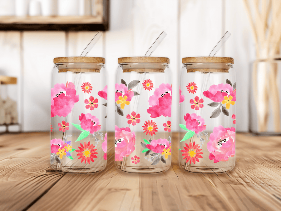 UVW 1139 Pink floral - Pressing Images