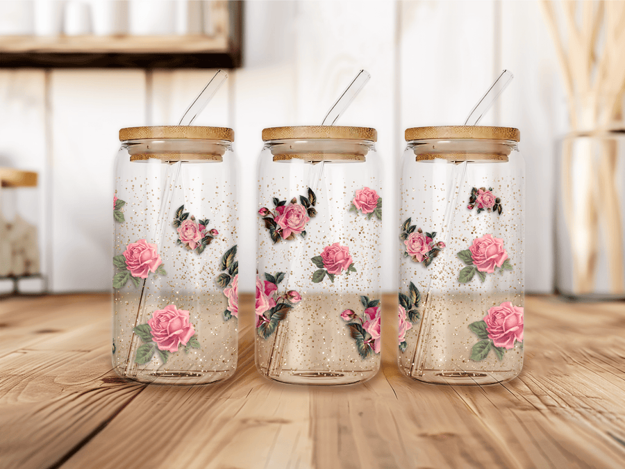 UVW 1140 Pink floral - Pressing Images