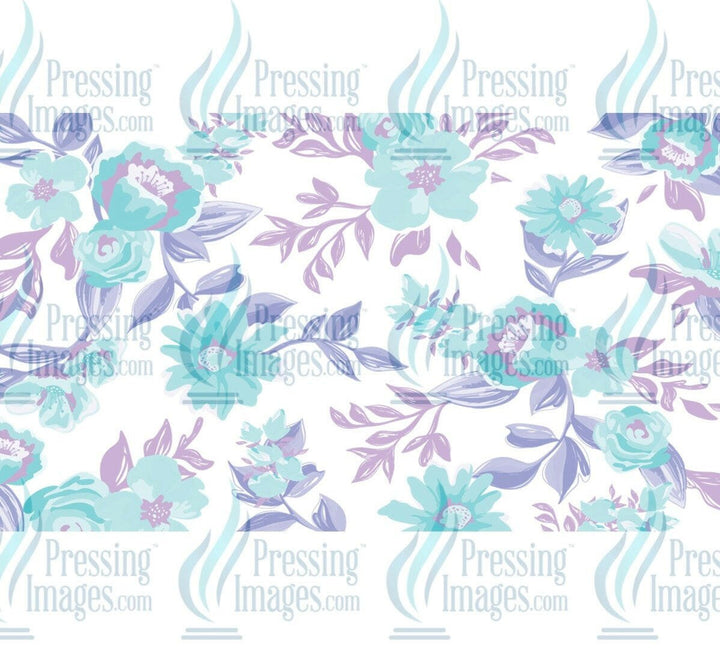 UVW 1143 Teal flower - Pressing Images