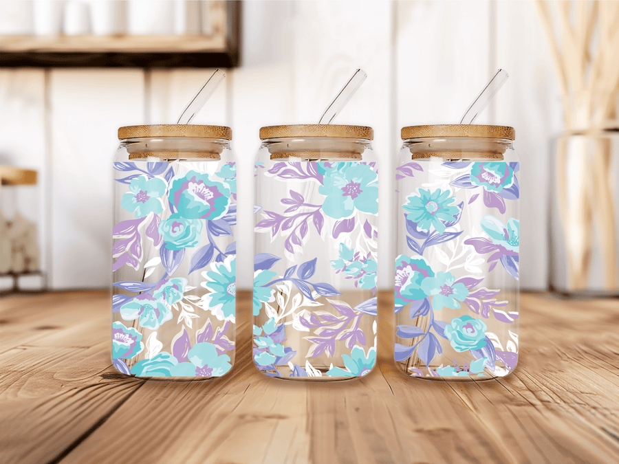 UVW 1143 Teal flower - Pressing Images