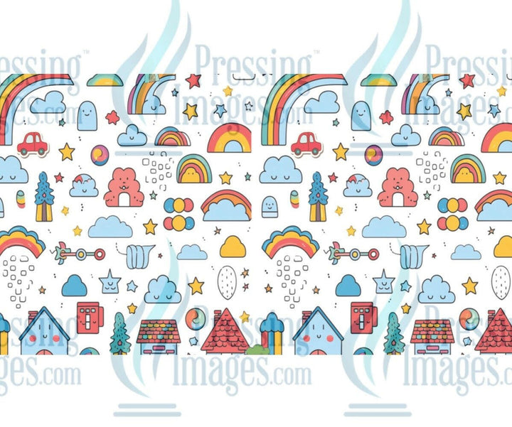 UVW 1182 Kawaii doodle - Pressing Images