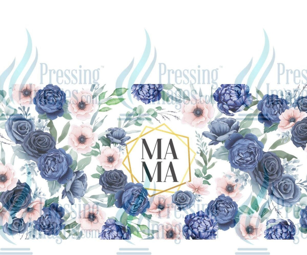 UVW 1187 Blue floral mama - Pressing Images