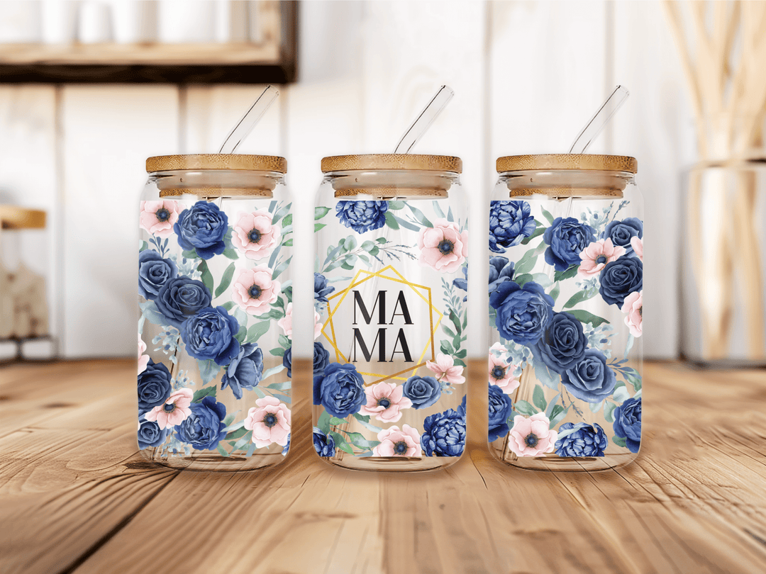 UVW 1187 Blue floral mama - Pressing Images