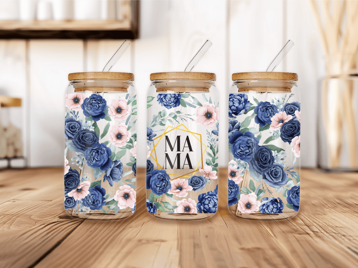 UVW 1187 Blue floral mama - Pressing Images