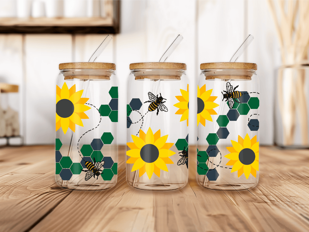 UVW 1214 Sunflower and bees - Pressing Images