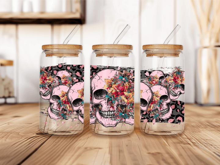 UVW 1220 Pink skulls - Pressing Images