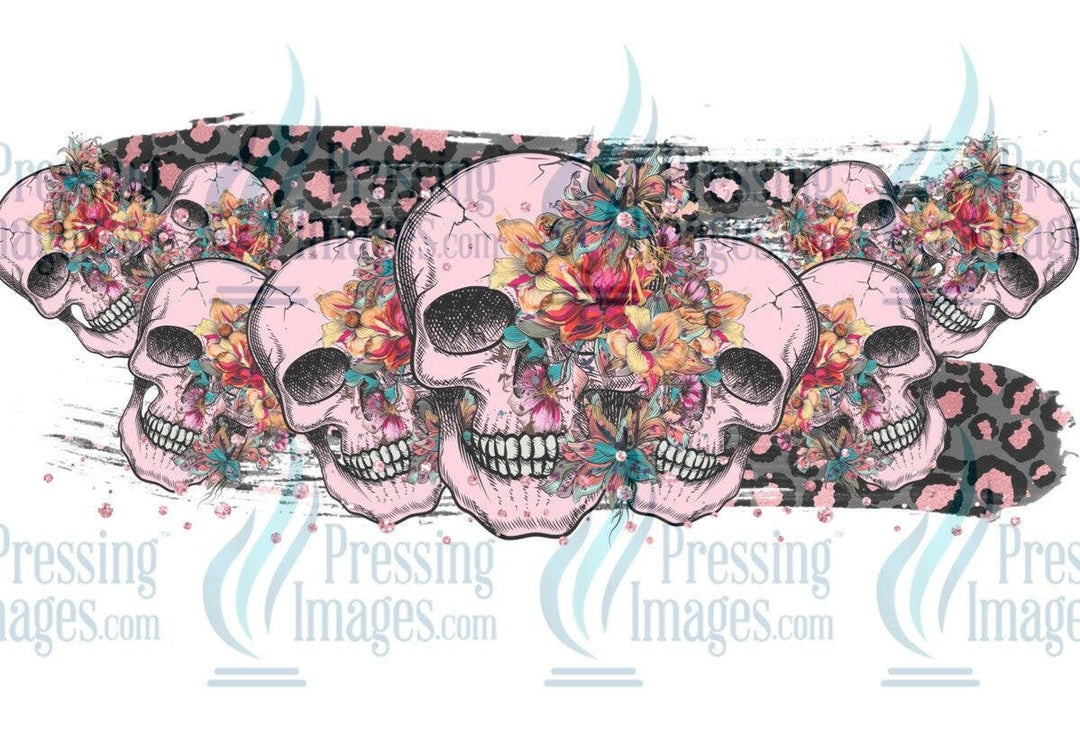 UVW 1220 Pink skulls - Pressing Images