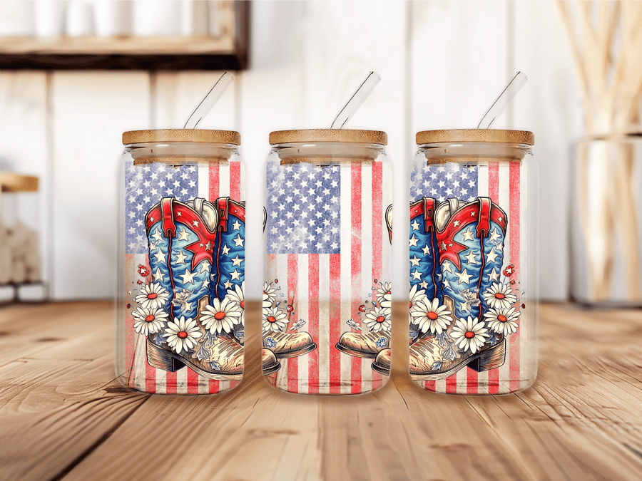 UVW 1243 American flag and boots - Pressing Images