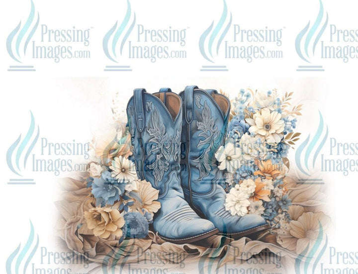 UVW 1306 Blue cowboy boots - Pressing Images