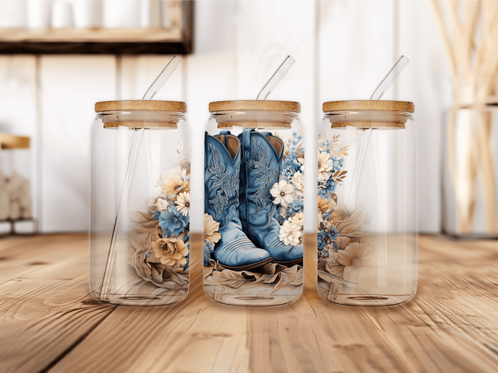 UVW 1306 Blue cowboy boots - Pressing Images