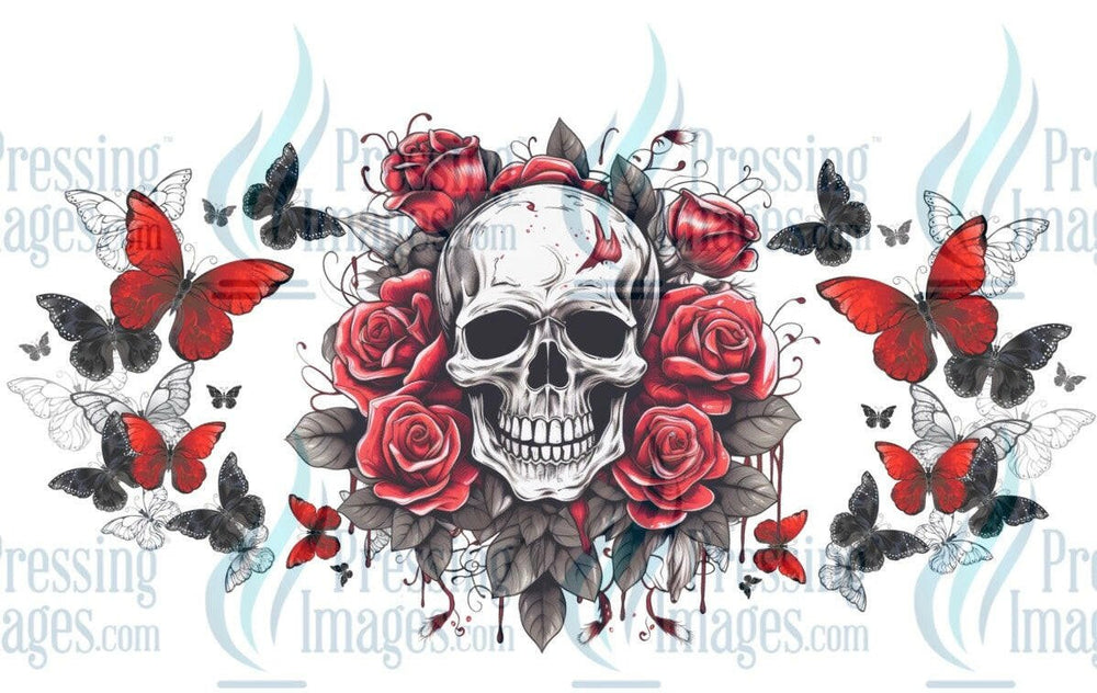 UVW 1326 Skull and roses - Pressing Images