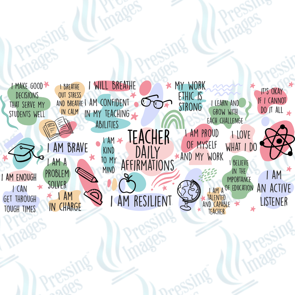 UVW 1339 Teacher daily affirmations - Pressing Images