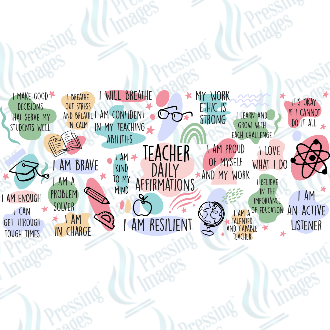 UVW 1339 Teacher daily affirmations - Pressing Images