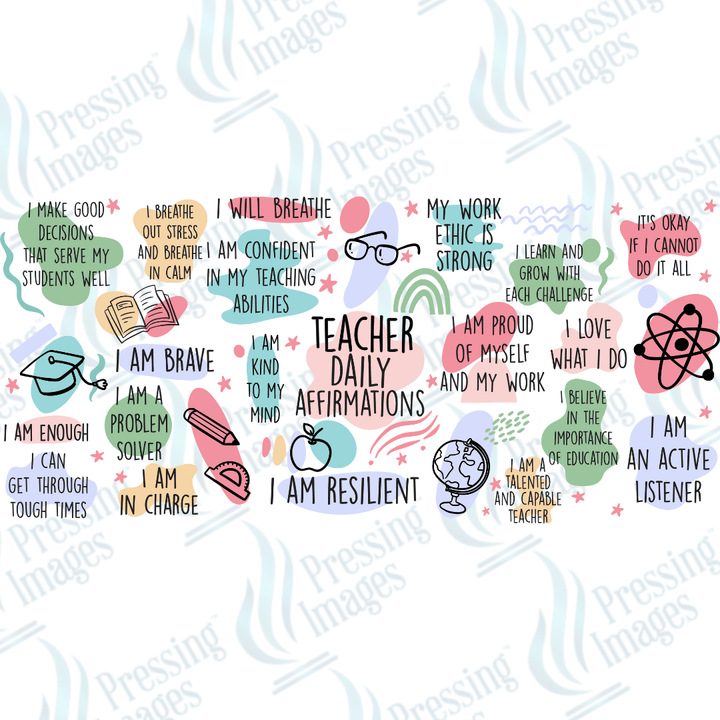UVW 1339 Teacher daily affirmations - Pressing Images