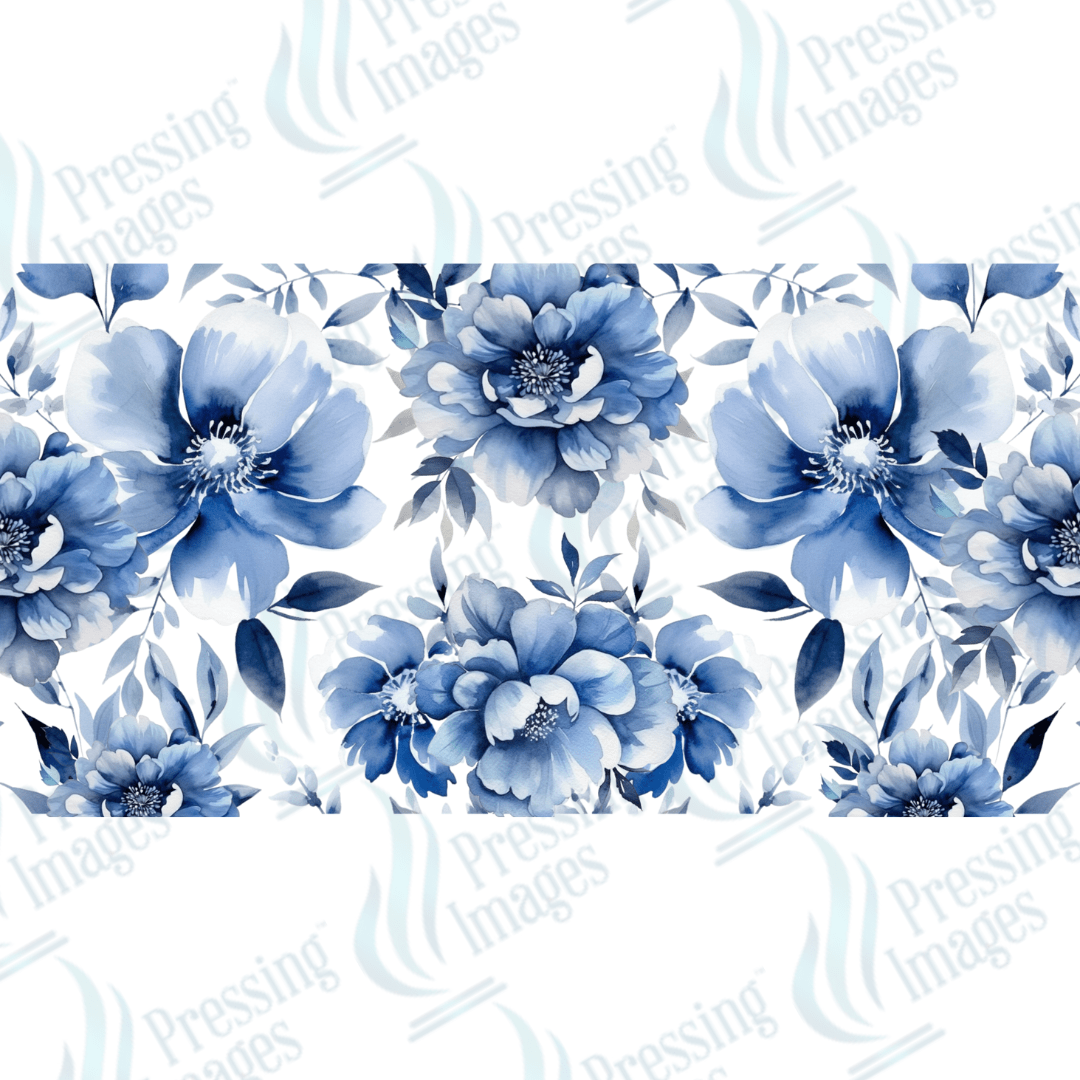 UVW 1344 Watercolour blue flower - Pressing Images