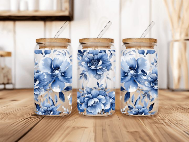 UVW 1344 Watercolour blue flower - Pressing Images