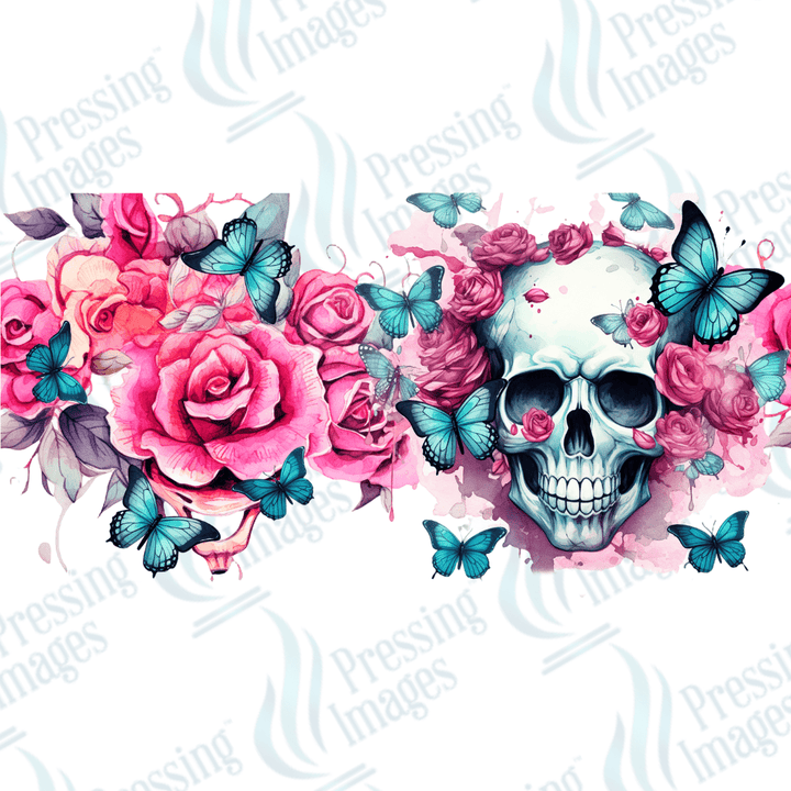 UVW 1359 Skulls and butterflies - Pressing Images