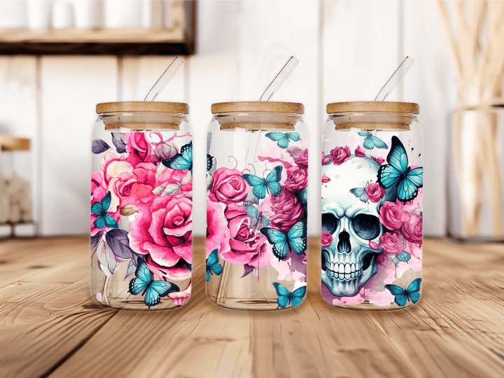 UVW 1359 Skulls and butterflies - Pressing Images