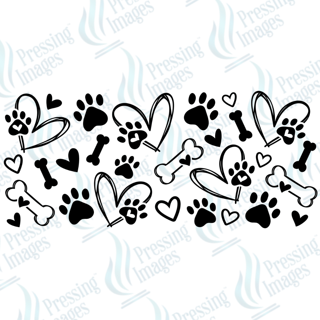 UVW 1370 Dog paw black - Pressing Images