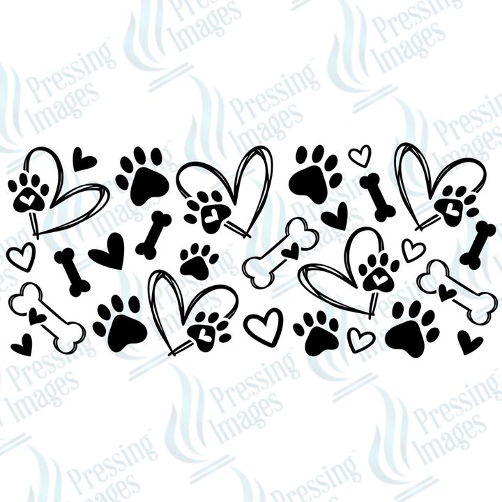 UVW 1370 Dog paw black - Pressing Images