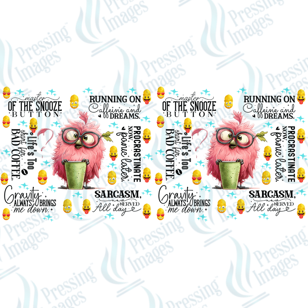 UVW 1455 Pink bird sarcasm - Pressing Images