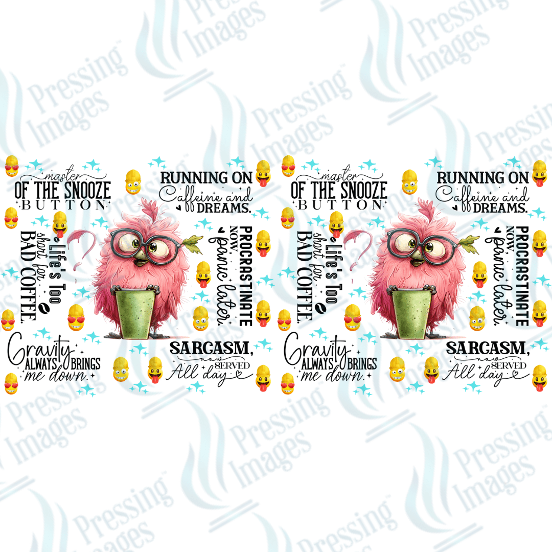 UVW 1455 Pink bird sarcasm - Pressing Images