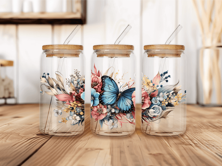 UVW 1484 Butterflies and flower - Pressing Images