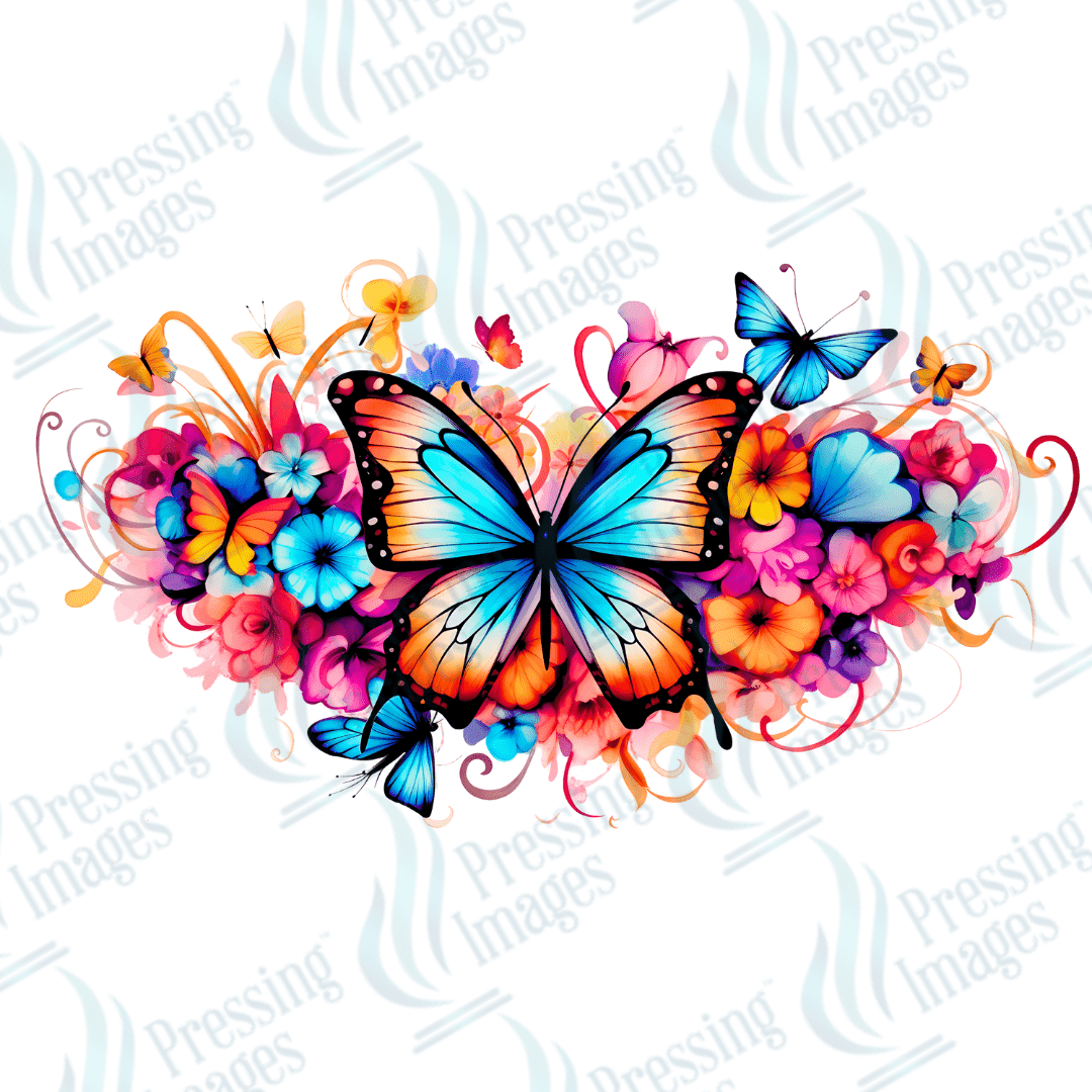 UVW 1501 Blue butterfly - Pressing Images