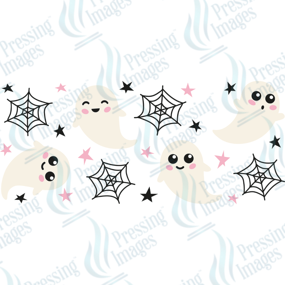 UVW 1544 Cute ghost and webs - Pressing Images