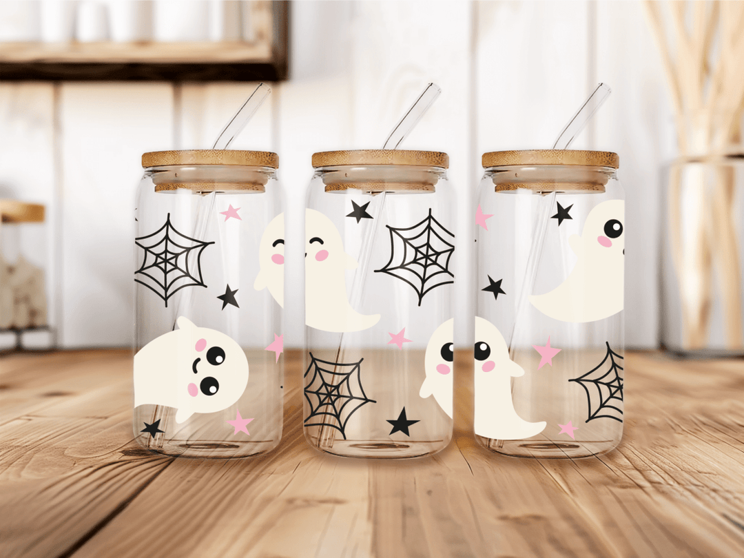 UVW 1544 Cute ghost and webs - Pressing Images