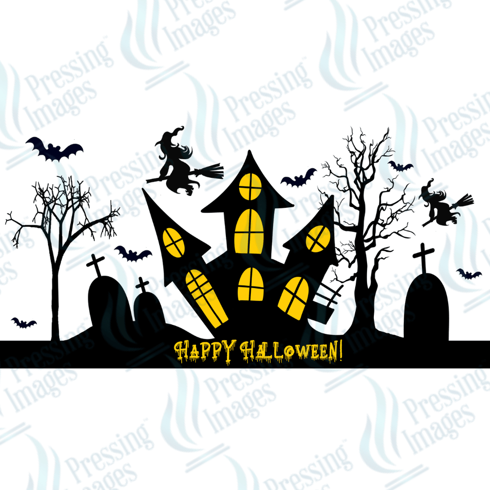 UVW 1560 Haunted house with text - Pressing Images