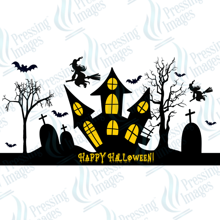 UVW 1560 Haunted house with text - Pressing Images