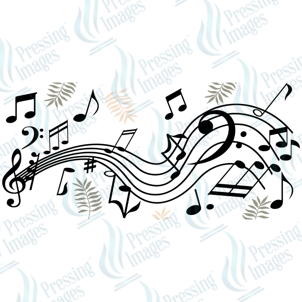 UVW 1571 Music notes - Pressing Images