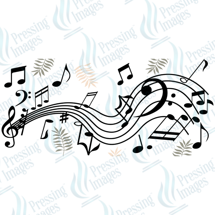 UVW 1571 Music notes - Pressing Images