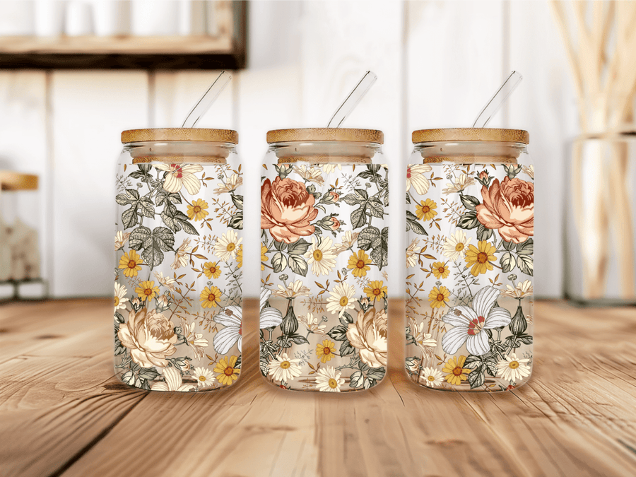 UVW 1575 Retro flowers - Pressing Images