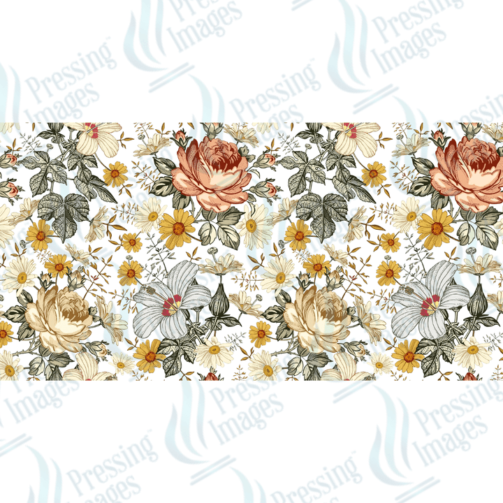 UVW 1575 Retro flowers - Pressing Images