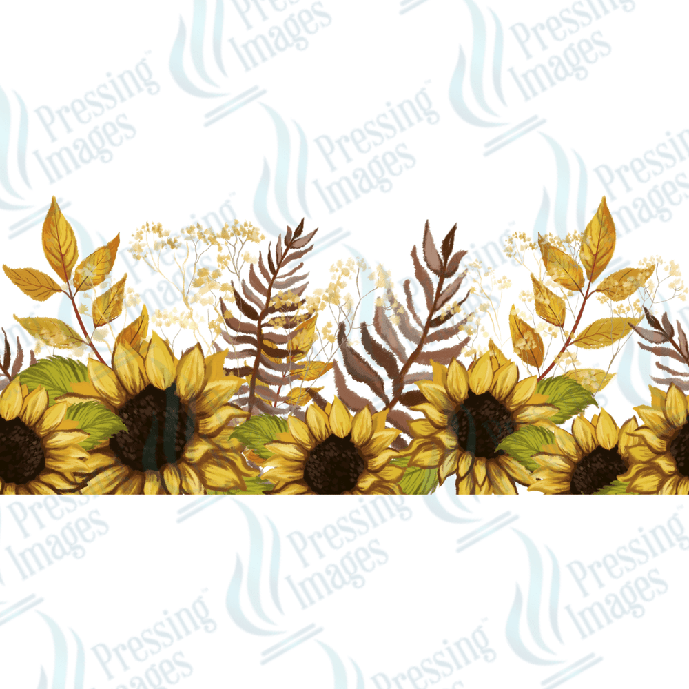 UVW 1583 Sunflower with leaves - Pressing Images