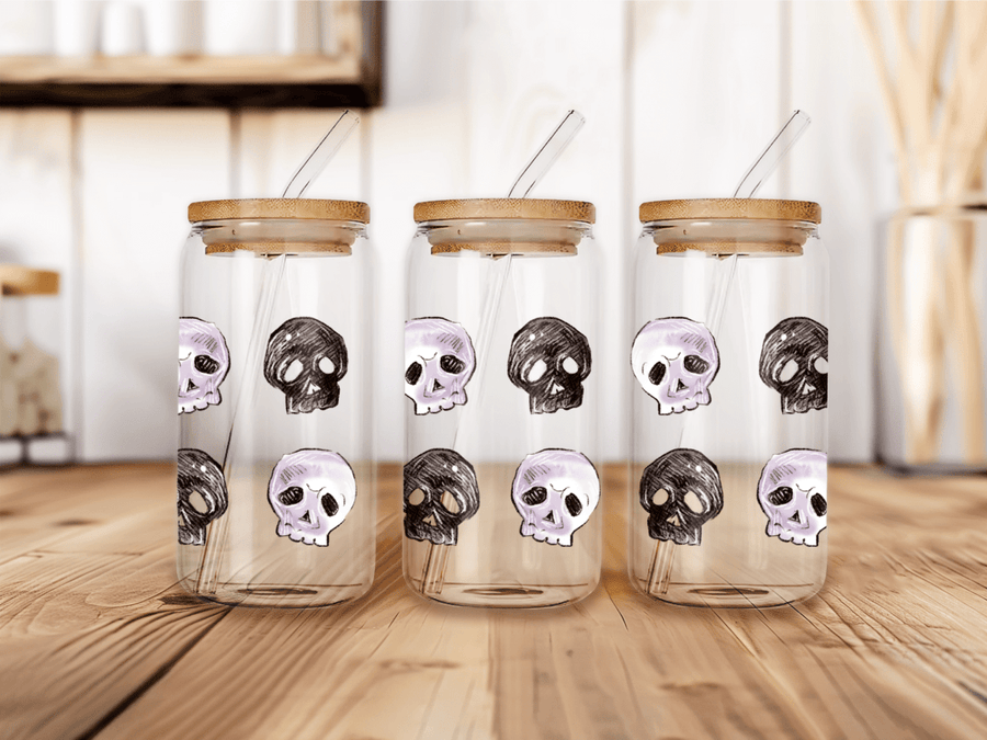 UVW 1618 Black and white skulls - Pressing Images