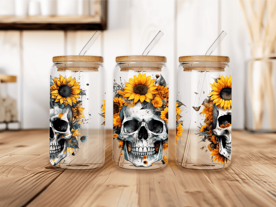 UVW 1631 Sunflower and skull - Pressing Images