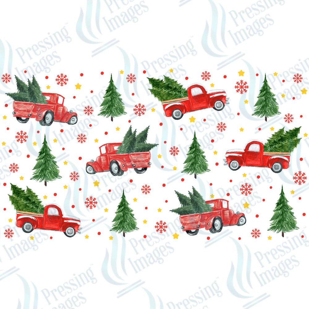 UVW 1688 Red truck Christmas - Pressing Images