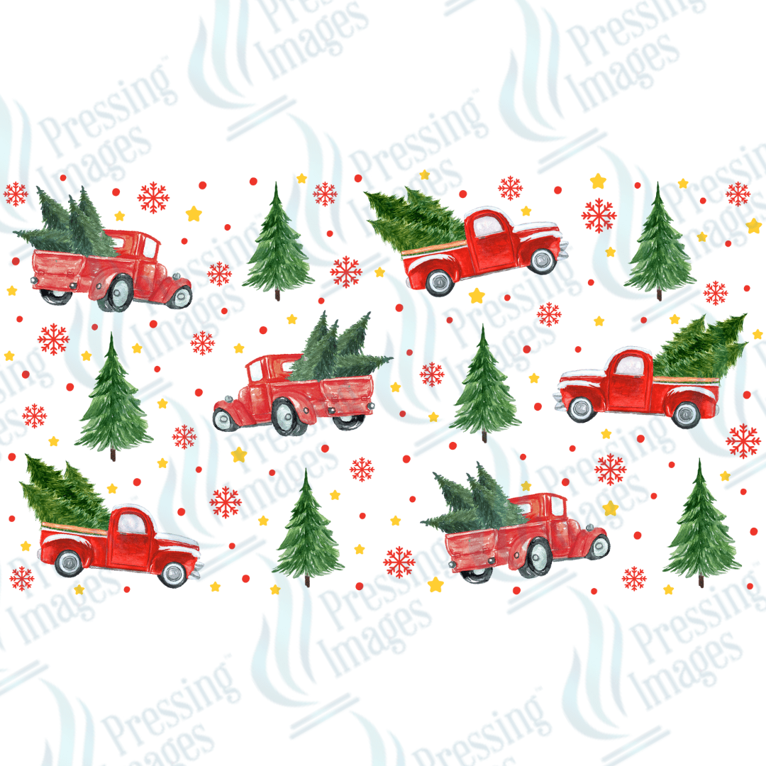UVW 1688 Red truck Christmas - Pressing Images
