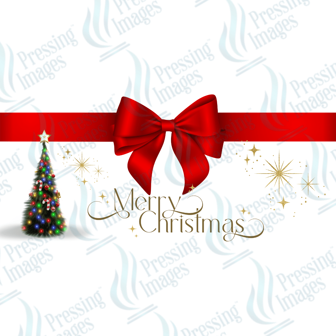 UVW 1698 Merry Christmas bow - Pressing Images